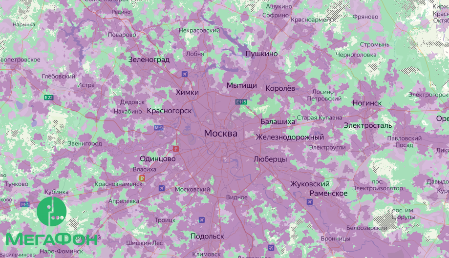 Карта покрытия 3g 4g